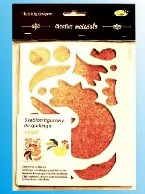 Szablon figurowy do quillingu kogut 14.5x19cm - tantis.pl
