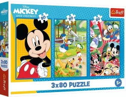 Puzzle 3x80 Ekipa Myszki Miki TREFL