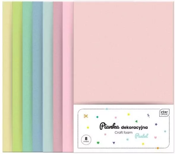 Pianka dekoracyjna 8szt pastel - tantis.pl