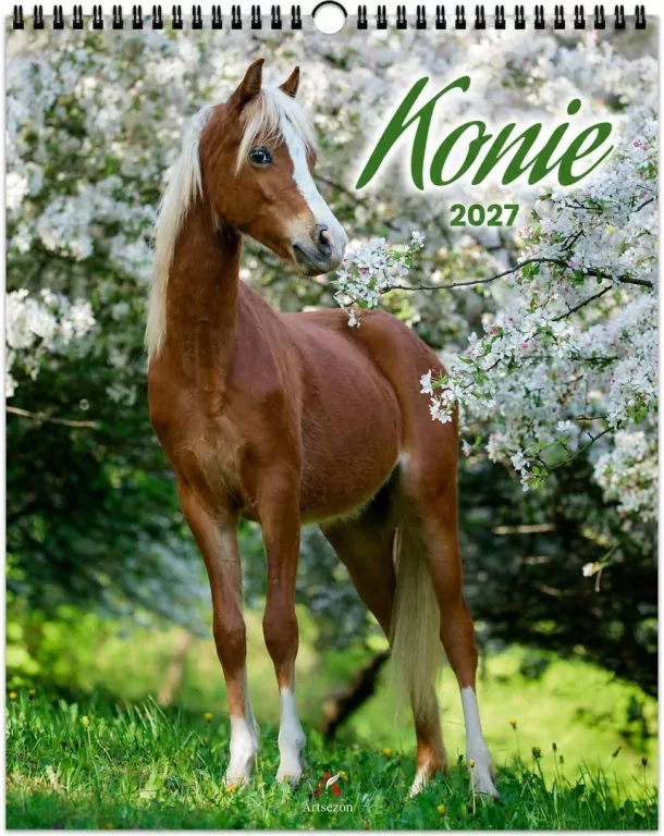 Kalendarz 2027 wieloplanszowy 34x44cm Konie - tantis.pl