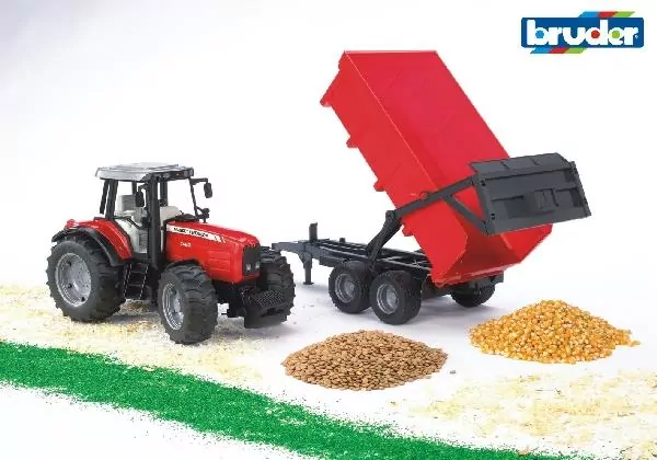 Traktor Massey Ferguson 7480 z przyczepą wywrotką - tantis.pl