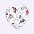 Karnet Swarovski kwadrat CL1902 Serce - tantis.pl