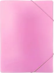 Teczka z gumką A4 PP pastel różowa