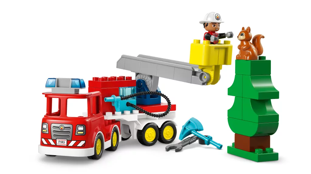 LEGO® Duplo. Wóz strażacki z wężem i strażaki 10473 - tantis.pl