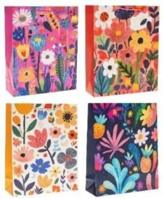 Torebka prezentowa 18x23x8cm Kwiaty MIX - tantis.pl