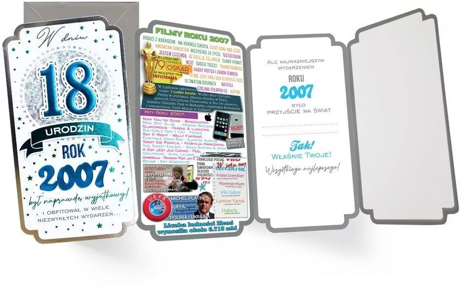 Karnet urodziny 18 - tantis.pl