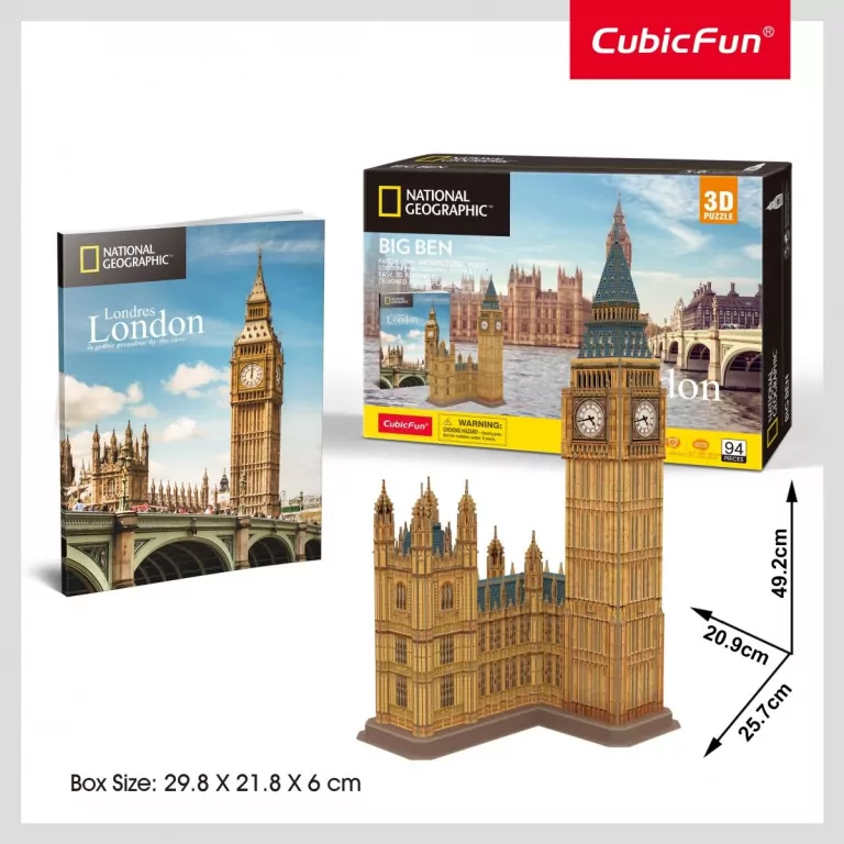 Puzzle 3D. Big Ben National Geographic - tantis.pl