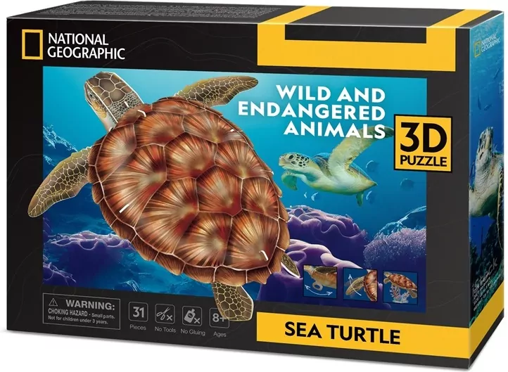 Cubic Fun. Puzzle 3D. Żółw Wodny - tantis.pl