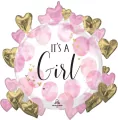 Balon foliowy Baby Girl Pink Watercolor 76x76cm - tantis.pl