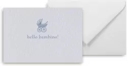 Mini kartka hello bambino blue