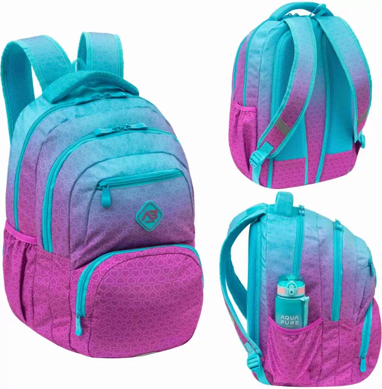Plecak Hexagon Mint Ombre ASTRA - tantis.pl