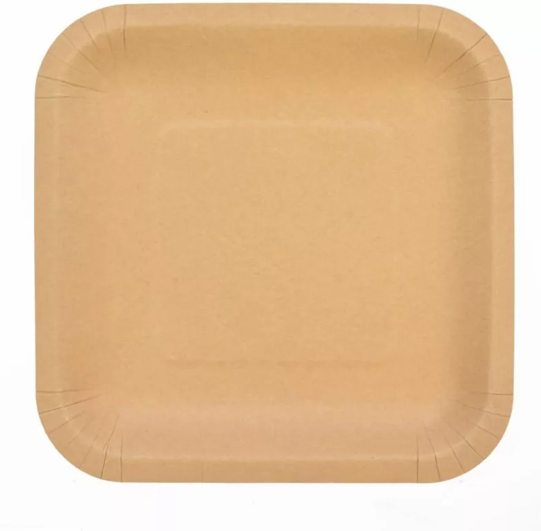 Talerze papierowe kraftowe 23x23cm - tantis.pl