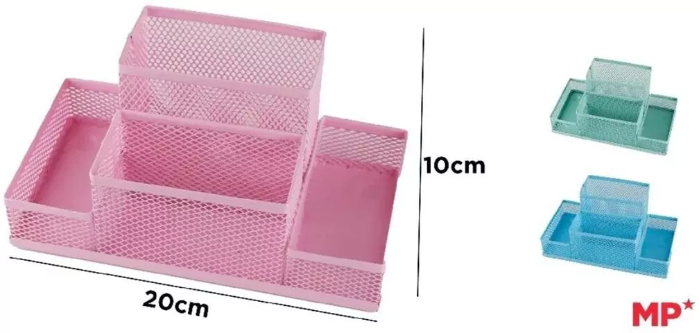 Organizer na biurko metalowy 20x10cm MIX - tantis.pl