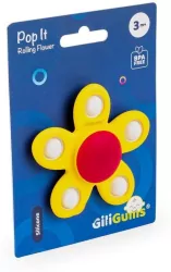Gryzak dla dzieci Pop It. Zakręcony kwiatek żółty