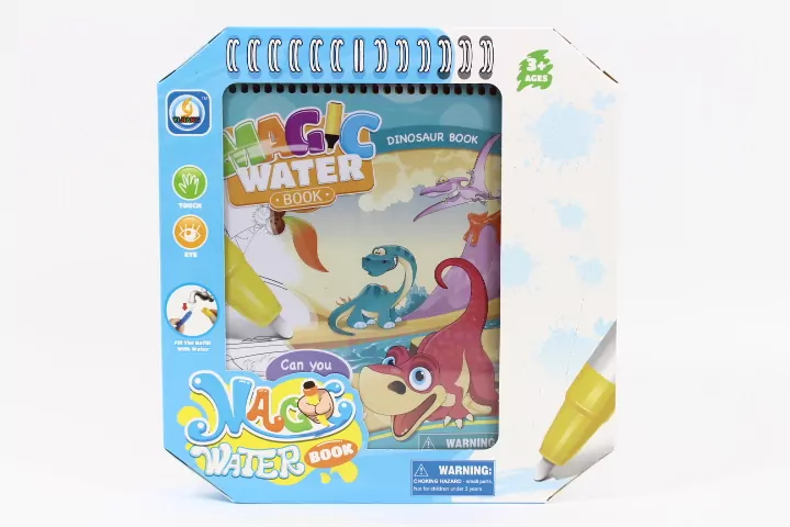 Książeczka z pisakiem do kolorowania wodą Dino - tantis.pl