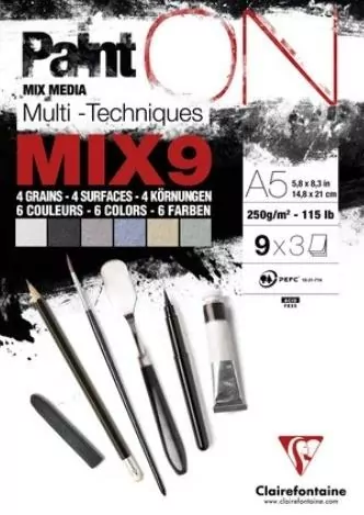 Blok A5 papierów mix9 250g 27ark - tantis.pl