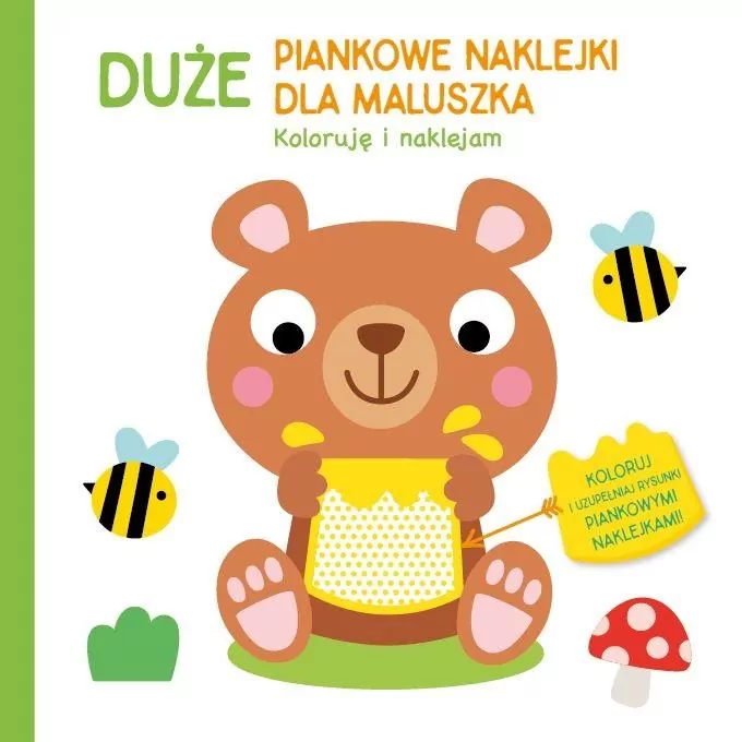 Duże piankowe naklejki dla maluszka. Miś - tantis.pl
