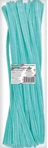 Druciki dekoracyjne 0,6x30cm turkusowe jasne 50szt - tantis.pl