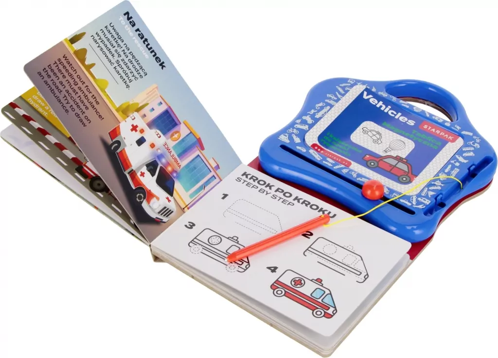 Tablica magnetyczna do nauki rysunków Vehicles - tantis.pl
