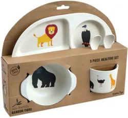 Zestaw Naczyń Dziecięcych z Melaminy. Safari