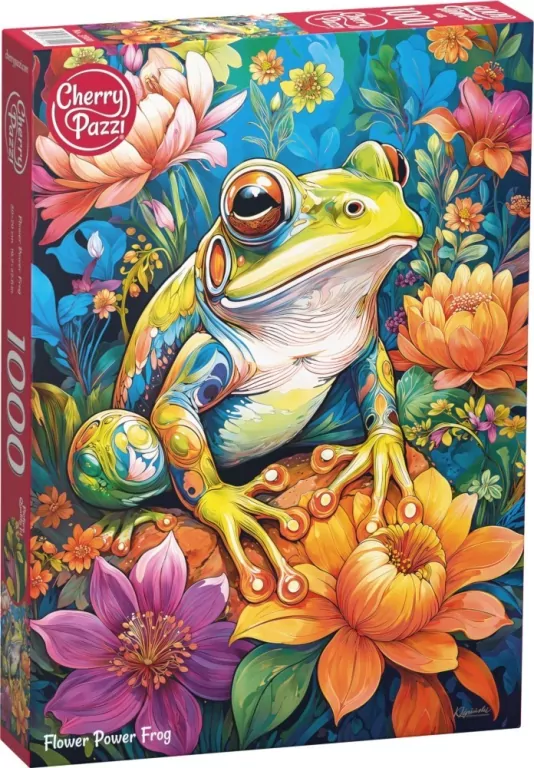 Puzzle 1000 CherryPazzi Flower Power Frog 31100 - tantis.pl