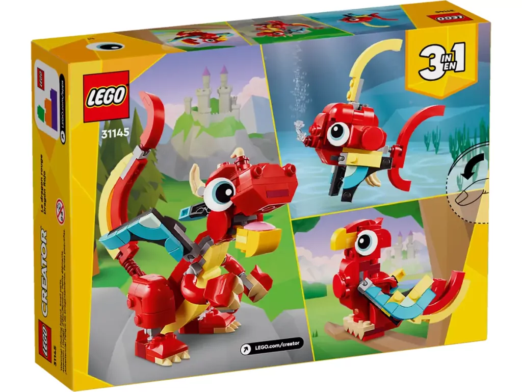 LEGO® Creator. Czerwony smok 31145 - tantis.pl