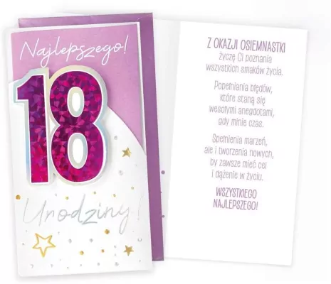 Karnet. Urodziny 18
