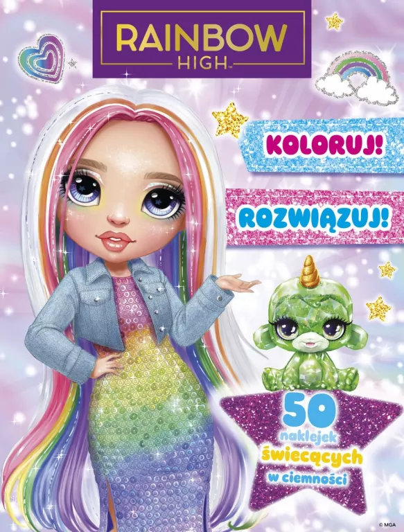 Rainbow High. Koloruj! Rozwiązuj! 50 naklejek... - tantis.pl