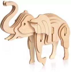 Puzzle Drewniane 3D. Słoń