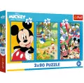 Puzzle 3x80 Ekipa Myszki Miki TREFL - tantis.pl