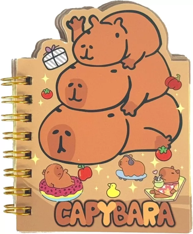 Notesik na spiralce Kapibara Rodzinka 50 kartek - tantis.pl