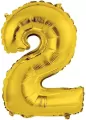 Balon foliowy 2 złoty 35cm - tantis.pl