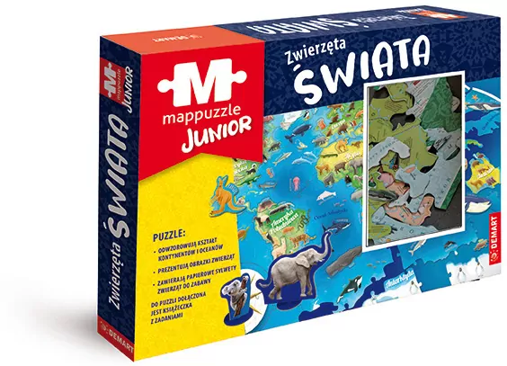 Mappuzzle Junior. Zwierzęta świata - tantis.pl