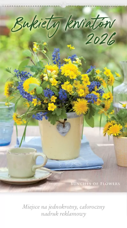 Kalendarz 2026 reklamowy Bukiety kwiatów - tantis.pl