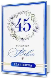 Karnet Rocznica ślubu 45