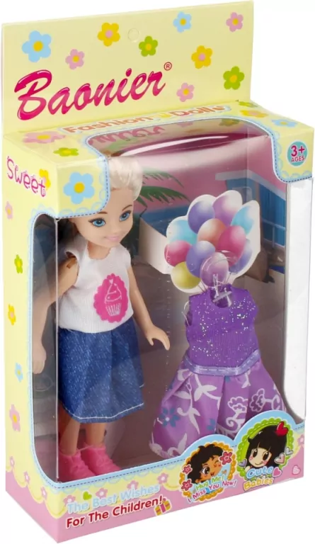 Lalka 15 cm + akcesoria, ubranka, mix - tantis.pl