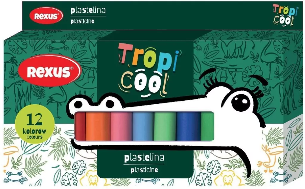 Plastelina 12 kolorów Tropicool - tantis.pl