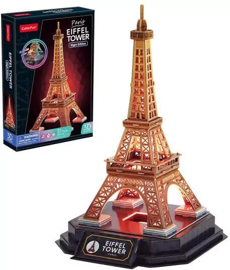 Cubic Fun. Puzzle 3D. Wieża Eiffla LED - tantis.pl