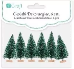Choinka dekoracyjna zielona 5cm