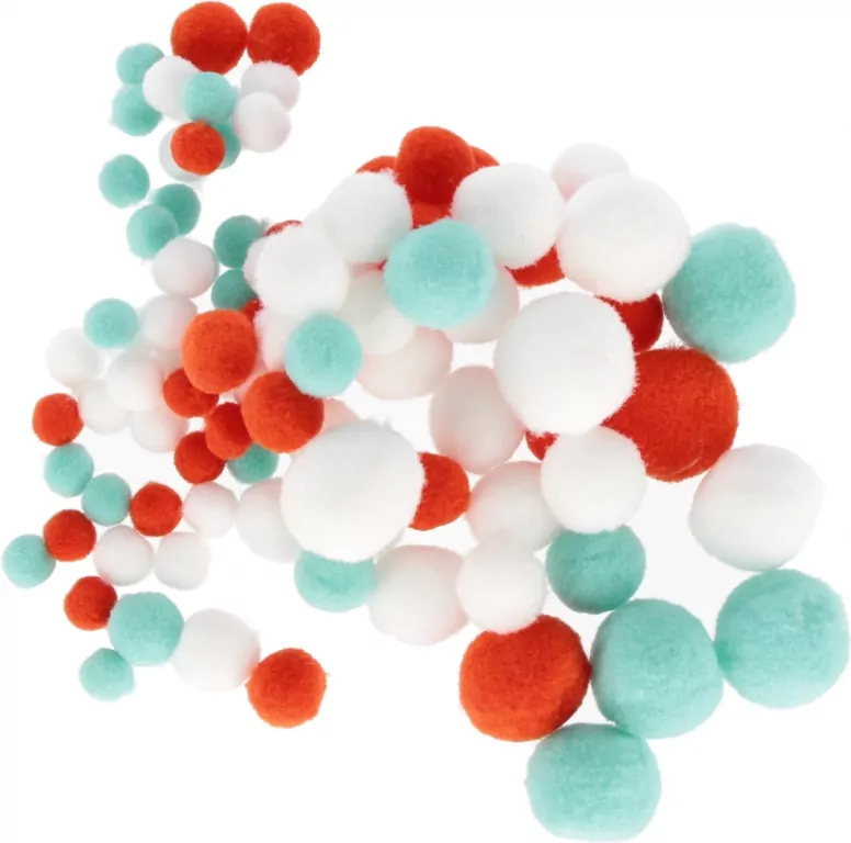 OZDOBA POMPON 100SZT/3KOL MIX CF PBH 12/144 - tantis.pl