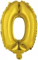 Balon foliowy mini cyfra 0 złota 30,5x40cm - tantis.pl