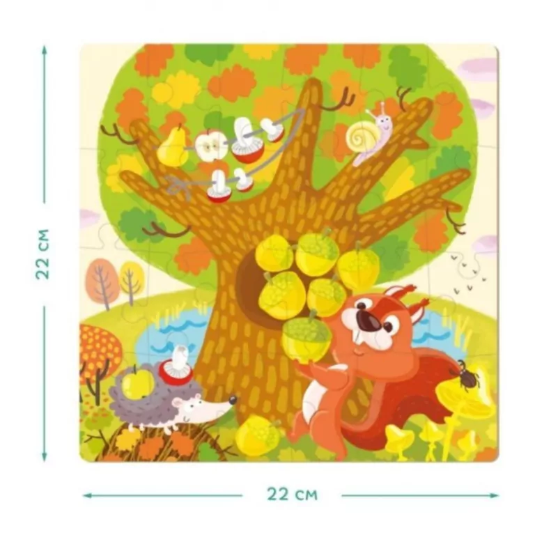 Puzzle 4w1. Z wiewiórką przez cztery pory roku - tantis.pl