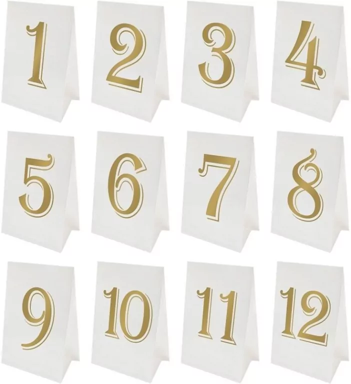 Numery na stoły Celebrate, 12 sztuk - tantis.pl