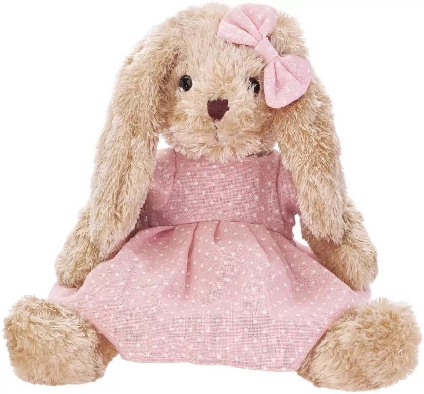 Królik Rosalie w sukience różowej 30cm - tantis.pl