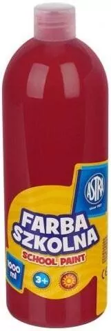 Farba szkolna 1000ml, czerwona ciemna - tantis.pl