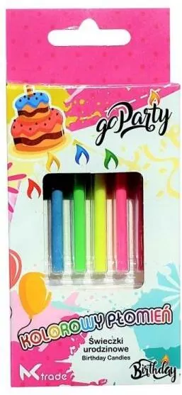 Świeczki urodzinowe z kolorowym płomieniem - tantis.pl