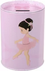 Skarbonka metalowa okrągła Balerina