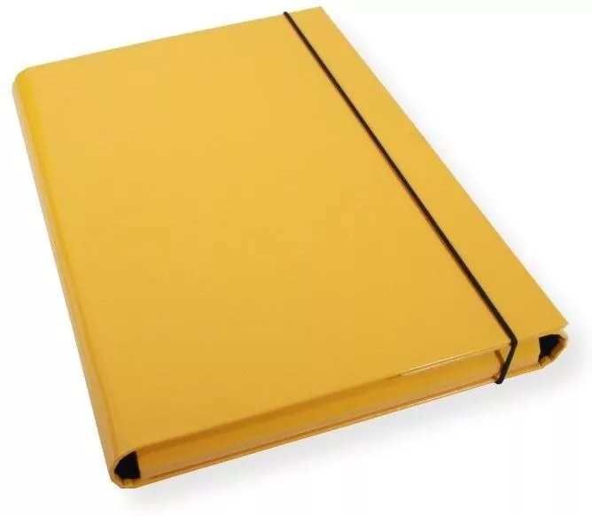 Teczka A4 skrzydłowa 3,5cm żółta - tantis.pl