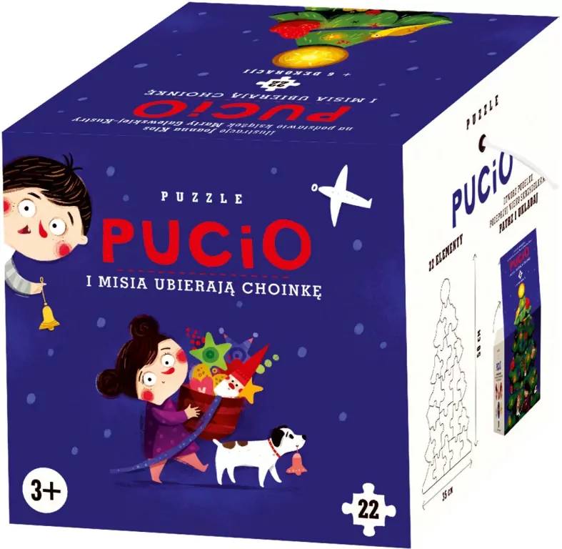 Puzzle. Pucio i Misia ubierają choinkę - tantis.pl