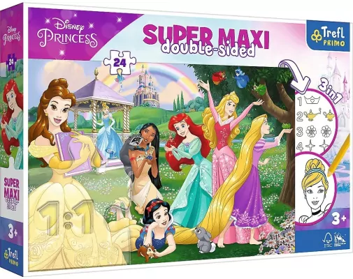 Puzzle 24 Super Maxi. Wesołe Księżniczki TREFL